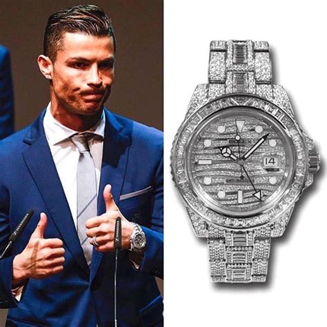 cristiano ronaldo white gold watch.